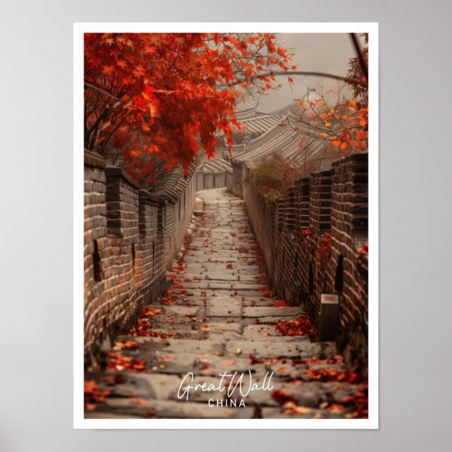 Great Wall of China Art travel famous place Poster (Front)