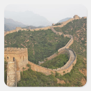Great Wall of China at Jinshanling, China, Asia Square Sticker