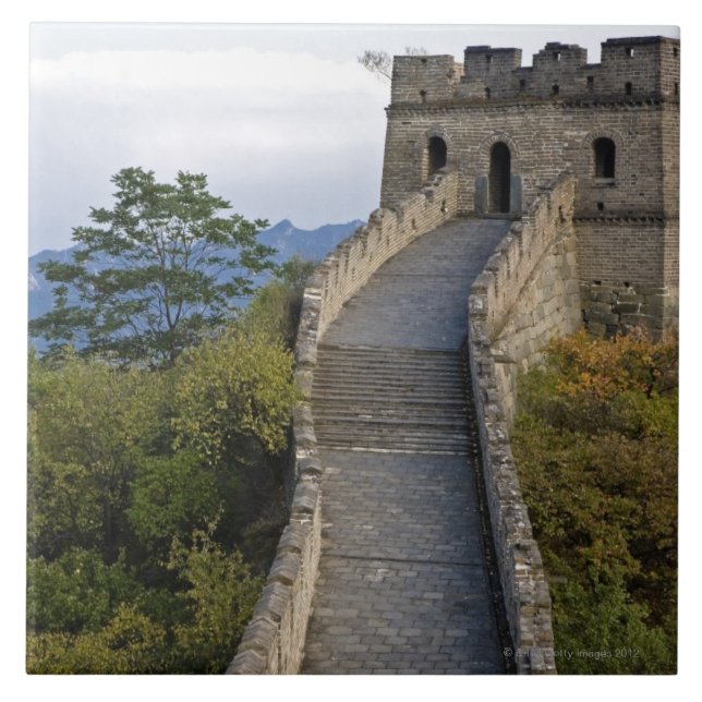 Great Wall of China at Mutianyu 3 Tile (Front)