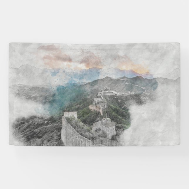 Great Wall of China – Chinese Landmark Travel Banner (Horizontal)