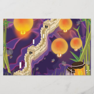 Great Wall Of China Chinese Lanterns Stationery