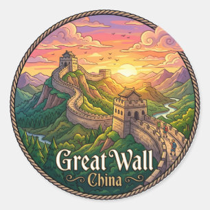 Great Wall of China Classic Round Sticker