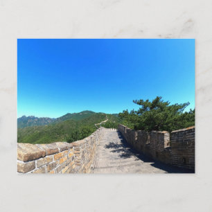 Great Wall of China Curving Into the Horizon Postcard