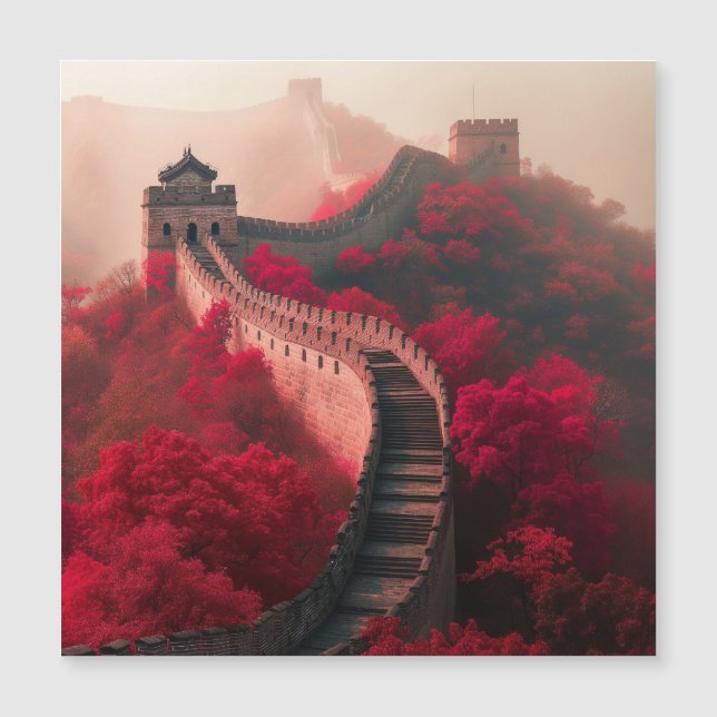 Great Wall of China in Autumn – Magnetic Card (Front)