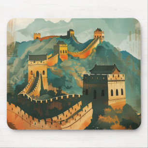 Great wall of China Mouse Mat