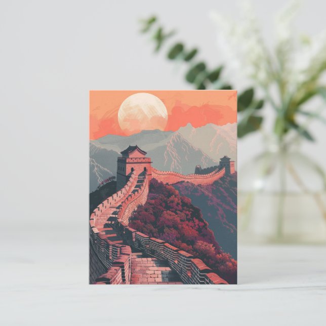 Great wall of China Postcard (Standing Front)