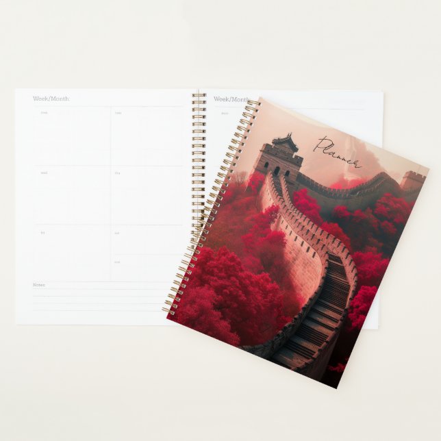 Great Wall of China Red Autumn Planner – Historic  (Display)
