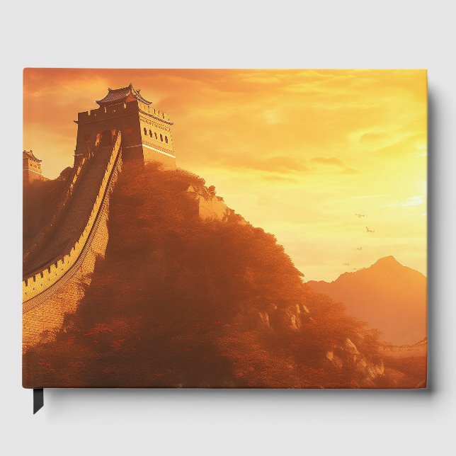 Great Wall of China Sunset – Majestic Guest Book (Front)