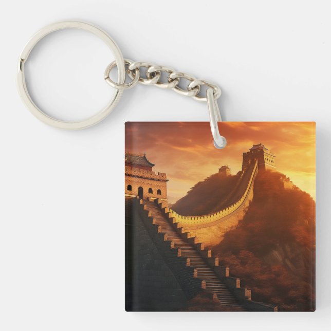 Great Wall of China Sunset – Majestic Key Ring (Front)