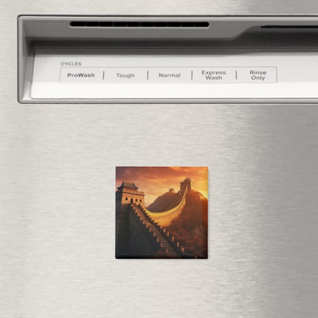 Great Wall of China Sunset – Majestic Magnet (In Situ (Dishwasher))