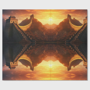 Great Wall of China Sunset – Majestic Wrapping Paper