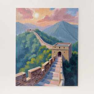 Great Wall of China   Travel Painting Jigsaw Puzzle
