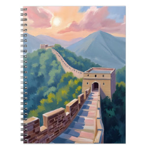 Great Wall of China   Travel Painting Watercolor Notebook