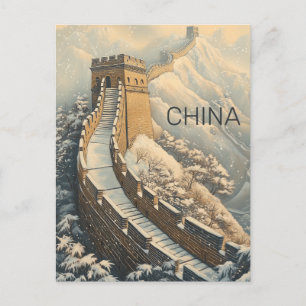 Great Wall of China Travel Postcard