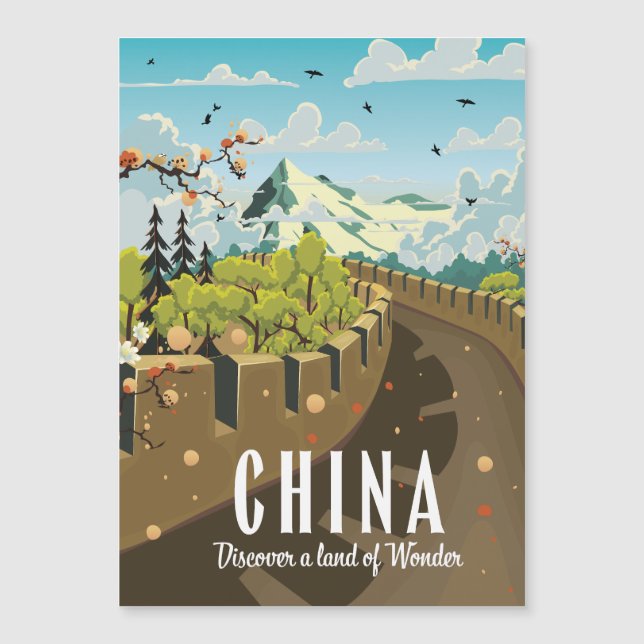 Great wall of China travel poster (Front)