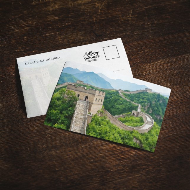 Great Wall of China Watercolor Postcard (Creator Uploaded)