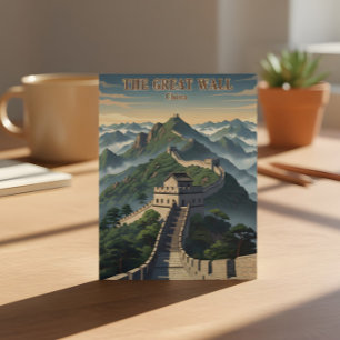 great wall of China winding Postcard