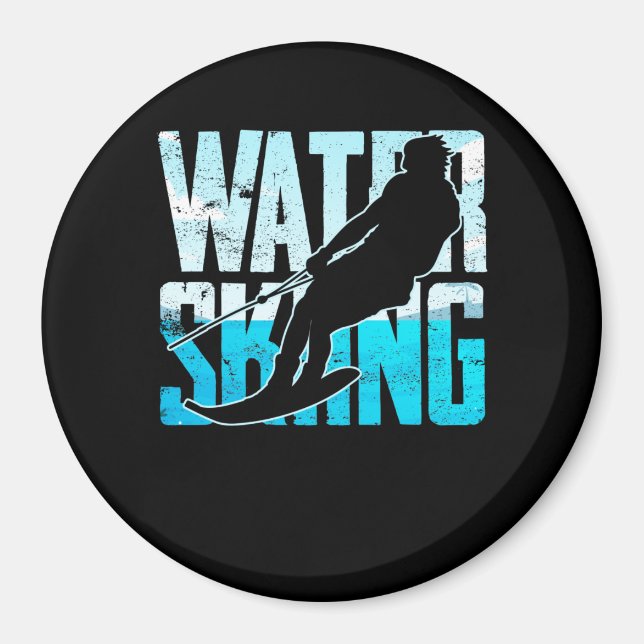 Great Water Skiing Gift Water Skiing Water Skier Magnet (Front)