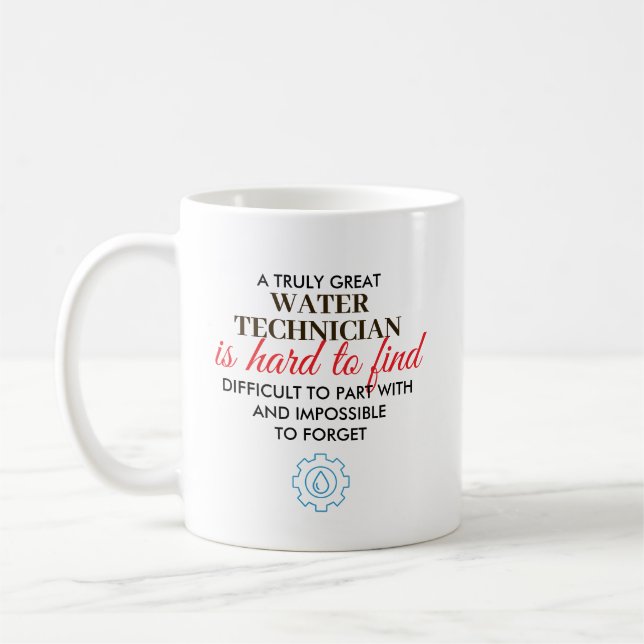 Great Water Technician Personalized Name Gift Coffee Mug (Left)