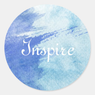 great watercolor background - watercolor paints 4 classic round sticker