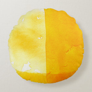 Great watercolor background - watercolor paints on round cushion
