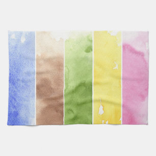 great watercolor background - watercolor paints tea towel
