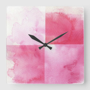 great watercolor banners for your design square wall clock