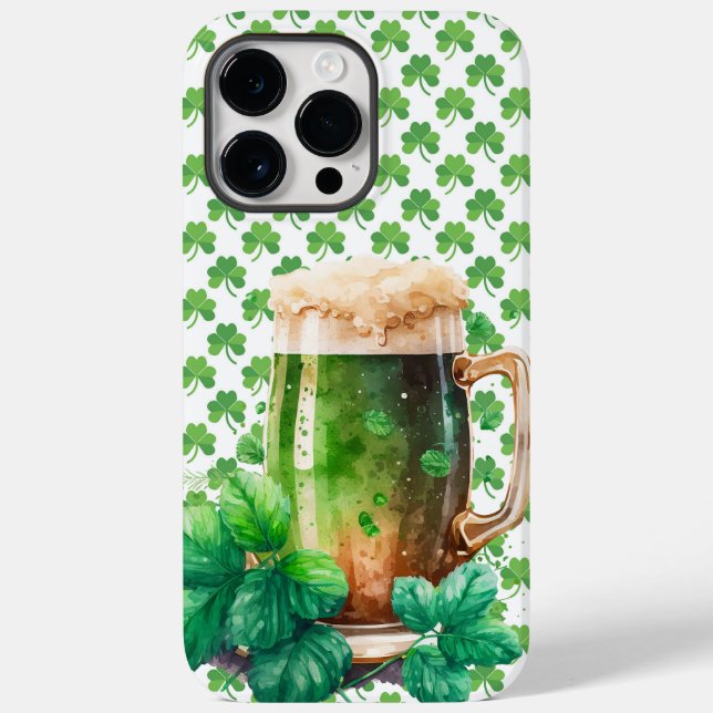GREAT WATERCOLOR IRISH GREEN BEER Case-Mate iPhone CASE (Back)