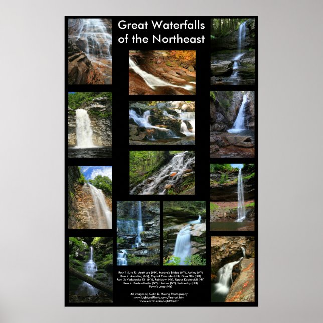 Great Waterfalls of the Northeast Poster (Front)