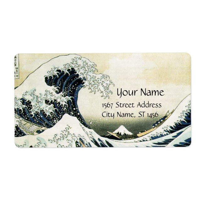 GREAT WAVE Blue White (Front)