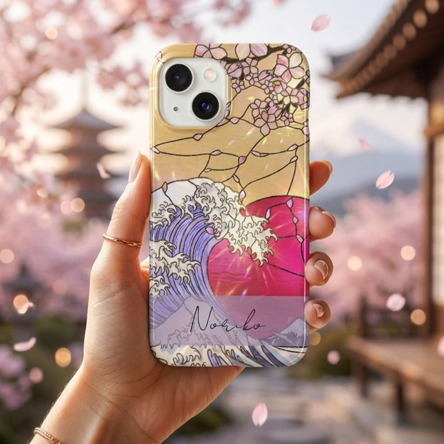 Great Wave Cherry Blossoms Stained Glass (Creator Uploaded)