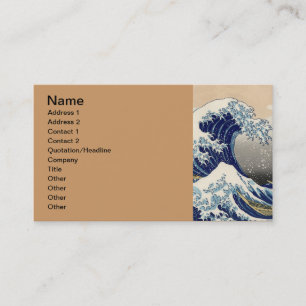 Great Wave Kanagawa Japanese Painting Business Card