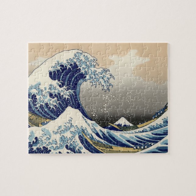 Great Wave Kanagawa Japanese Painting Jigsaw Puzzle (Horizontal)