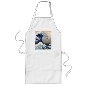 Great Wave Kanagawa Japanese Painting Long Apron
