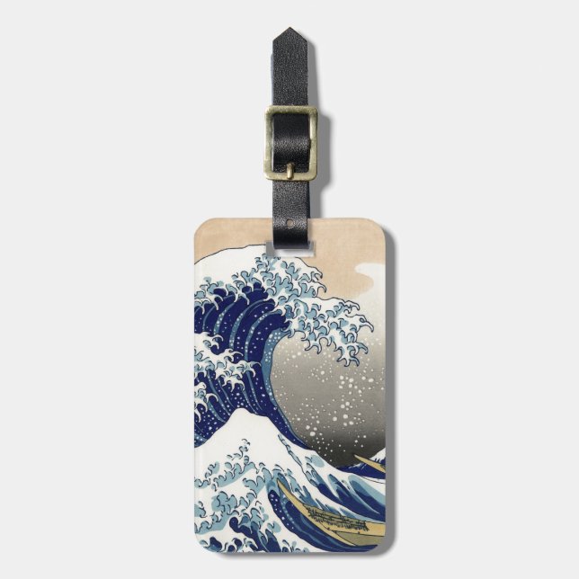 Great Wave Kanagawa Japanese Painting Luggage Tag (Front Vertical)