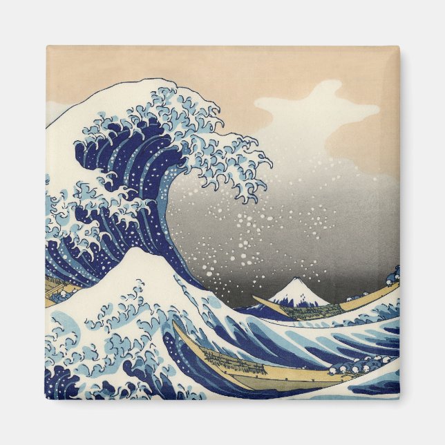 Great Wave Kanagawa Japanese Painting Magnet (Front)