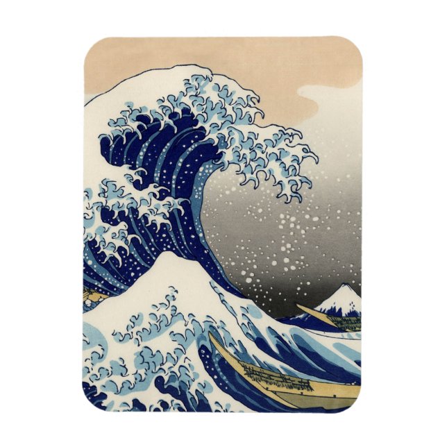 Great Wave Kanagawa Japanese Painting Magnet (Vertical)