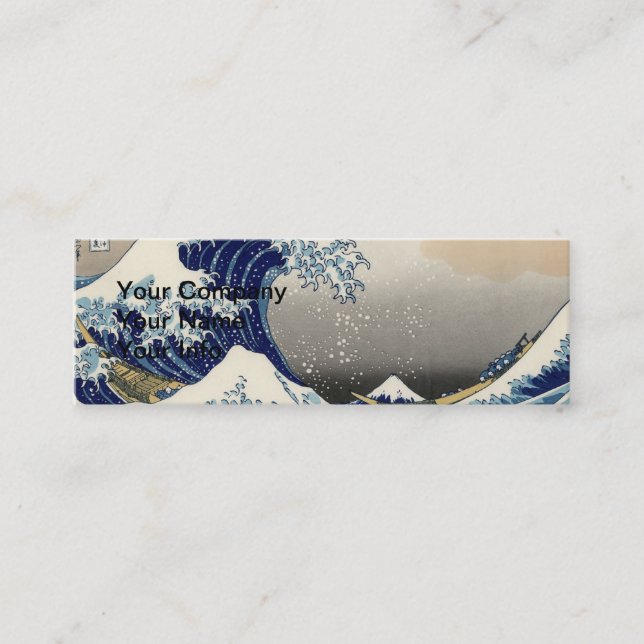 Great Wave Kanagawa Japanese Painting Mini Business Card (Front)