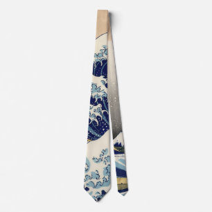 Great Wave Kanagawa Japanese Painting Tie