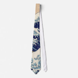 Great Wave Kanagawa Japanese Painting Tie