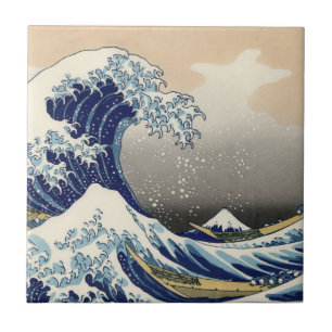 Great Wave Kanagawa Japanese Painting Tile