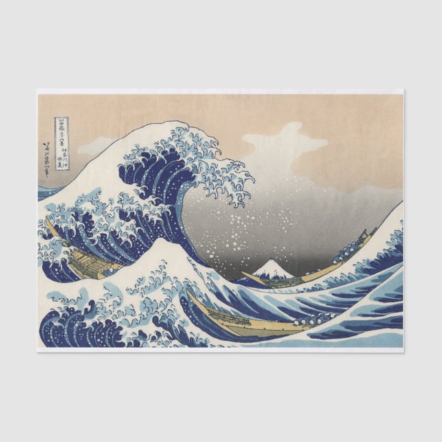 Great Wave Kanagawa Japanese Painting Tissue Paper (Front)