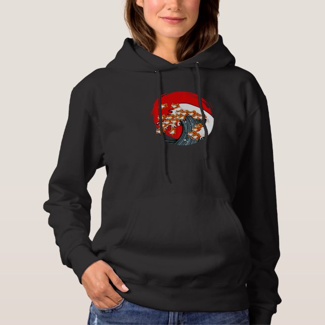 Great Wave Of Shiba Inu Dog Japanese Akita Kanagaw Hoodie (Front)