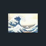 Great Wave off Kanagawa by Hokusai circa 1831 Canvas Print<br><div class="desc">Great Wave off Kanagawa by Hokusai circa 1831 ... 35.59 x 22.94 x 1.5 inches ... Prussian Blue. One of 36 views of Mount Fuji, Japan. Painting wraps around canvas so some work is on the ends here. If you prefer the entire painting to show on the front look for...</div>