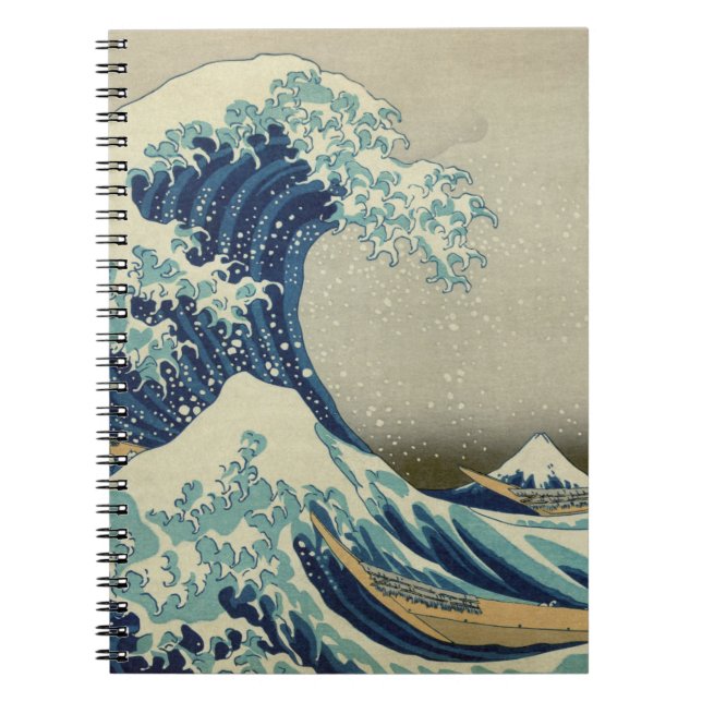 "Great Wave off Kanagawa" by Hokusai Notebook (Front)