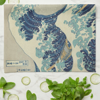 "Great Wave off Kanagawa" by Hokusai Tea Towel