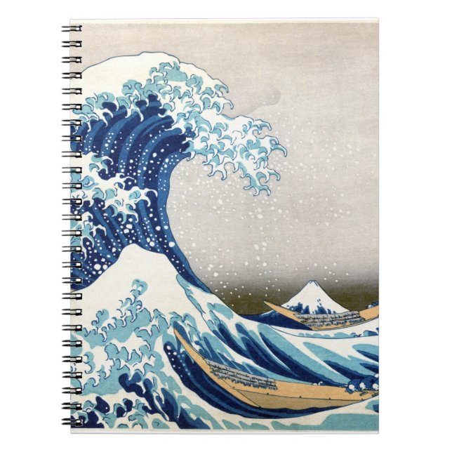 Great Wave Off Kanagawa Hokusai Fine Art Notebook (Front)