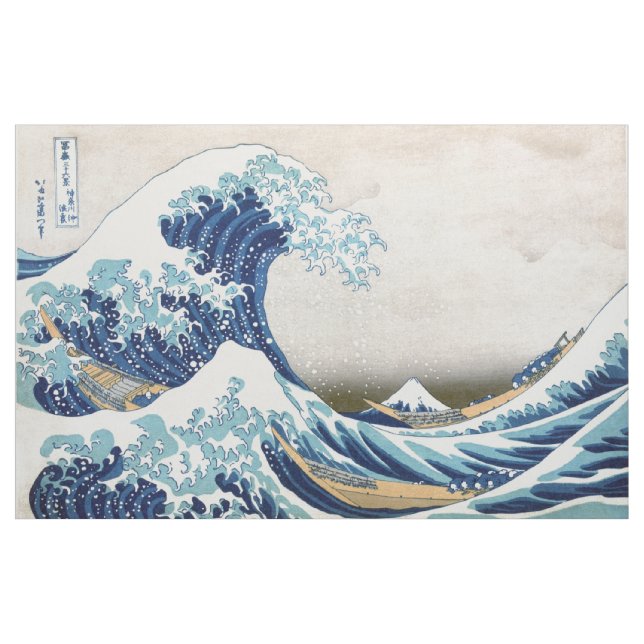 Great Wave Off Kanagawa Hokusai Japanese Fine Art Fabric (Yard)