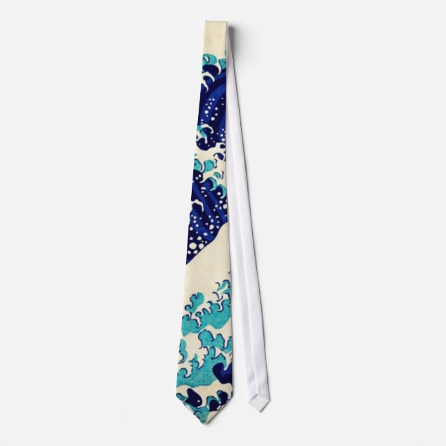 Great Wave Off Kanagawa Hokusai Japanese Vintage Tie (Front)