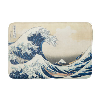 Great Wave Off Kanagawa Hokusai Vintage Japanese Bath Mat